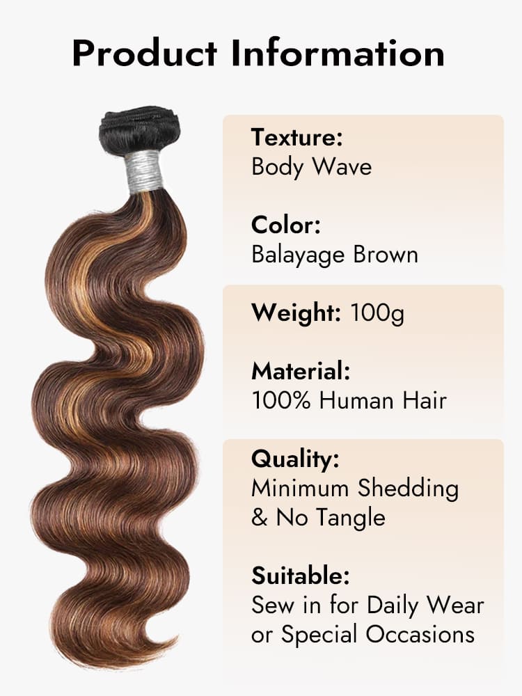 Balayage Highlight Body Wave